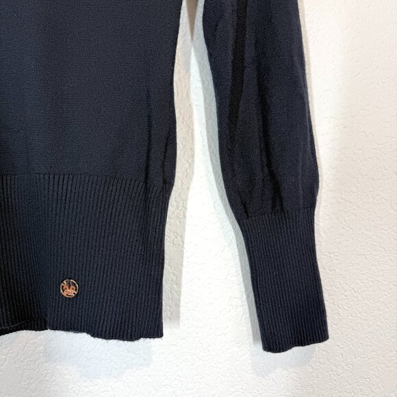 Fior Da Liso Equestrian Riding Sweater XS Size 34 Blue V-Neck Horse - Picture 4 of 11